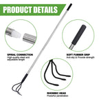 YEELOR 3-Tine Long Handle Tiller, Garden Cultivator with 55"-15.5" Adjustable Handle, for Loosening Soil, Tilling, Weeding and Fertilizing, Suitable for Elderly and Women
