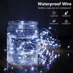 4 Pack Fairy Lights Battery Operated 16FT 50 LED String Lights Cool White
