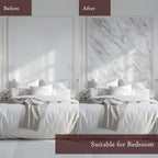 Very Berry Sticker Marble Contact Paper (White, 24" x 78", 1 Pack) Premium Peel and Stick Wallpaper for Countertop, Bathroom Vanities & Cabinets, Renter Friendly, Waterproof Vinyl