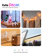 Cable Clips,12 Pack Cord Holder Cord Organizer [1s Lock & Strongest Adhesive] Spring Cord Clips Phone Charger Wire Desk Cable Management Nightstand Home Office School Decor Women Cute Desk Accessories
