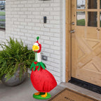 GANSHAYA Strawberry Porch Goose Outfits Strawberry Goose Clothes for Outdoor Garden Yard Patio Lawn Goose Statue