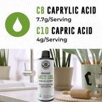 MCT Oil Organic - C10 C8 MCT Oil for Sustained Mental Energy & Focus Support - MCT Oil Organic For Coffee, Smoothies, & More - Palm Free Vegan Keto & Paleo Friendly 16 Fl Oz - Non-GMO - Aceite De Coco