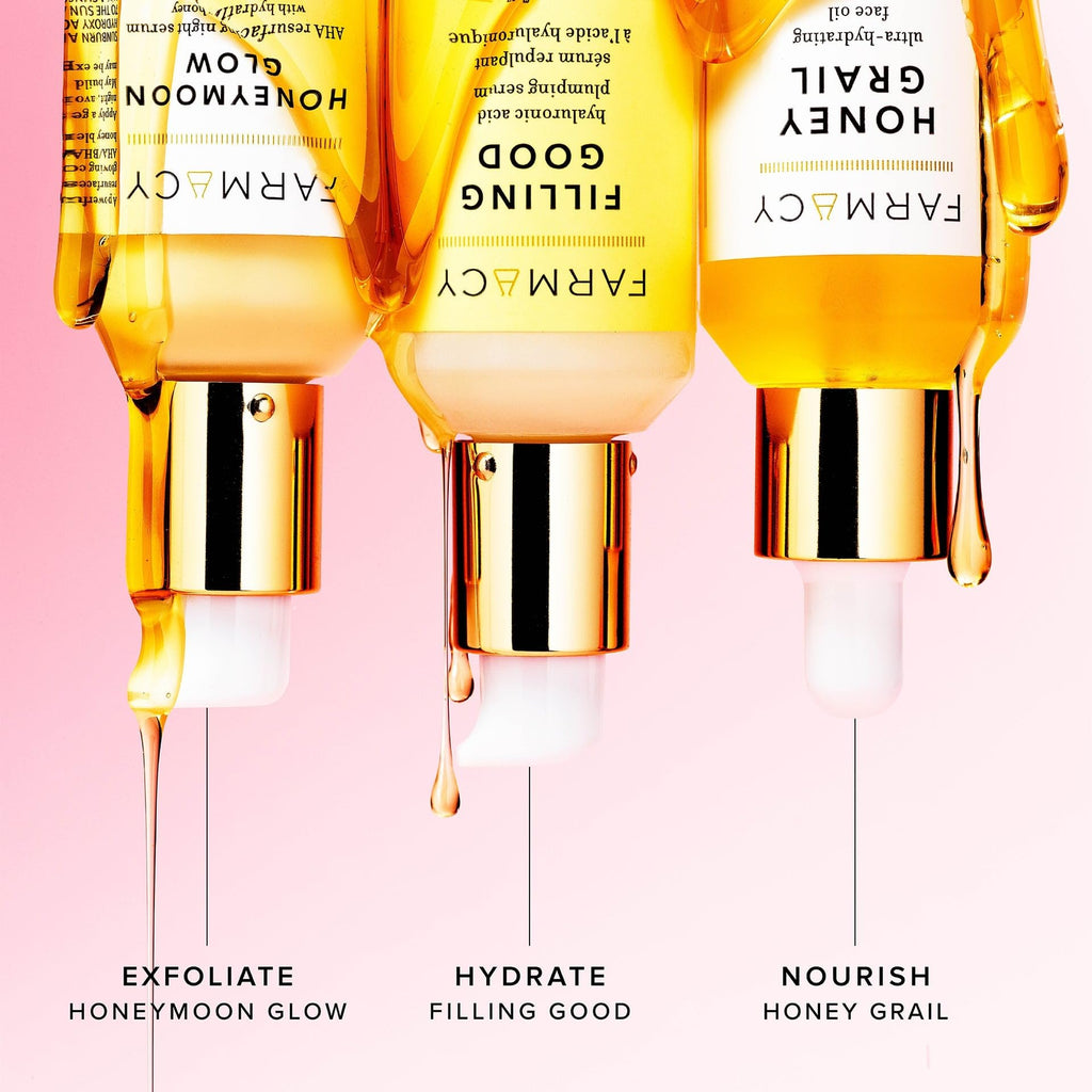 Farmacy Honey Grail Hydrating Face Oil - Nourishing Oil for Skin & Hair - Infused with Sea Buckthorn, Rosehip & Buckwheat Honey to Moisturize & Maintain a Healthy Skin Barrier (30ml)