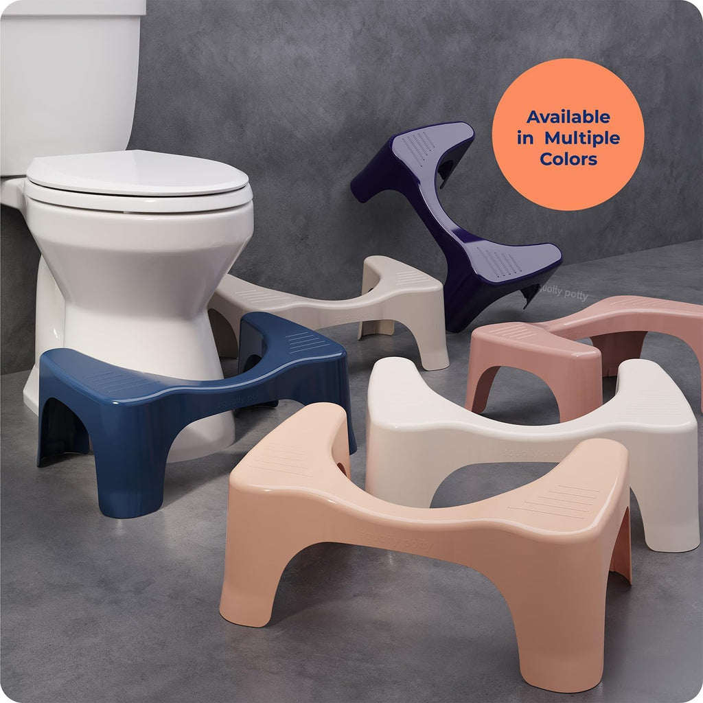 Squatty Potty Simple Bathroom Toilet Stool, Deep Purple 7", Ergonomic Stool – Posture-Enhancing Bathroom Footrest for Improved Digestion & Constipation Relief