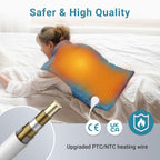 Comfytemp Weighted Heating Pad for Neck Shoulder Back Pain Relief, Birthday Christmas Gifts for Women Men Mom Dad, FSA Eligible Items Only List, Electric Large Heated Wrap for Elderly, 22"x33", Blue