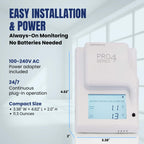 Safety Siren Pro4 Plug-in Radon Detector, Continuous Radon Gas Monitoring with Audible & Visual Alarms | Short & Long-Term Radon Detection for Home, Office, & Other Indoor Living Areas | Made in USA