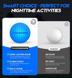 THIODOON Glow in The Dark Golf Balls Light up Led Golf Balls Night Golf Gift Sets for Men Kids Women 6 Pack (6 Colors in one)