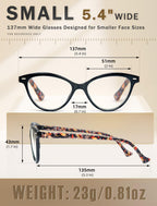 HEEYYOK 1.75 Readers For Women Small Face Womens Reading Glasses Cat Eye 4-Pack Cheaters Reading Glasses Comfort Spring Hinge