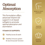 Solgar Vitamin D3 Cholecalciferol 250 MCG 10000 IU Softgels Helps Maintain Healthy Bones Teeth Immune System Support Non-GMO Gluten, Dairy Free Servings, 180 Count