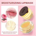 10 PCS Bee Lip Balm Honey Pot, Strawberry, Watermelon, Apple Lime, Cherry, Mint, Coconut, Aloe, Grapes & Peach Flavors, Honey Lip Balm Bulk, Moisturizing Lip Mask Overnight, Mothers Day Gifts