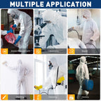 CAREGY 2 Pack/25 Pack Hazmat Suits Disposable Protective Coveralls