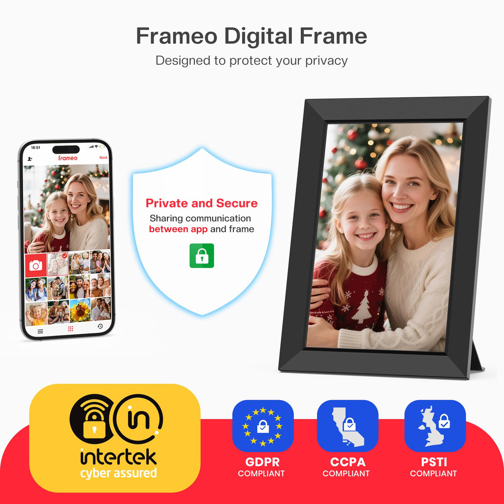 Frameo 10.1" WiFi Digital Picture Frame, Electronic Photo Frames - 32GB