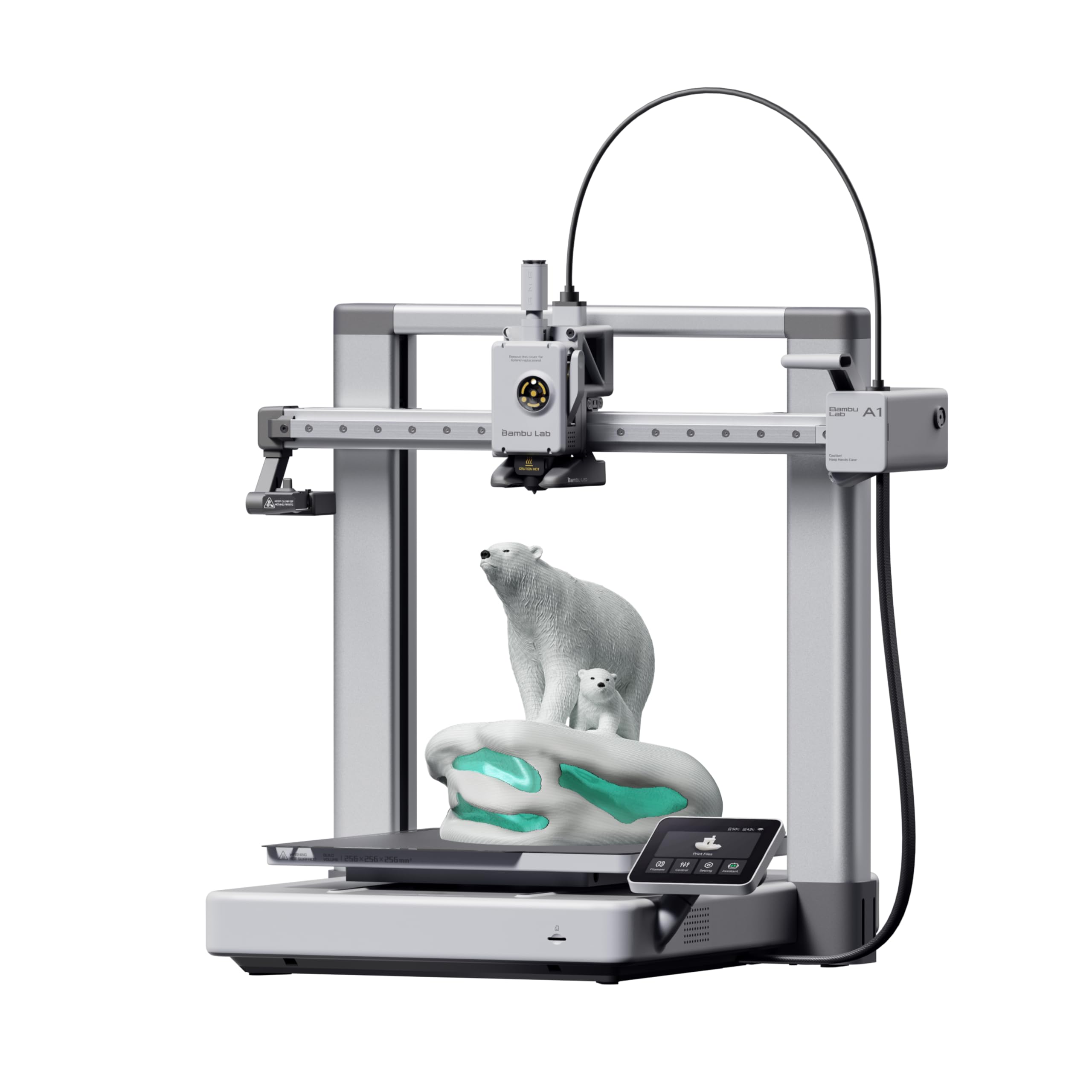 Bambu Lab A1 3D Printer, Support Multi-Color 3D Printing, High Speed & Precision, Full-Auto Calibration & Active Flow Rate Compensation, ≤48 dB Quiet FDM 3D Printers 256 * 256 * 256mm³ Build Volume
