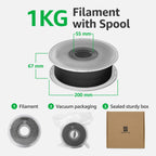Bambu Lab 3D Printer Filament, 1.75mm PLA 3D Printing Filament Dimensional Accuracy +/- 0.03 mm, Fast Printing RFID PLA, No Warping & Tangling, 3D Print Material with Reusable 1kg Spool, Jade White