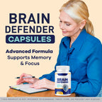 Brain Defender - Official Brain Defender Supplement Advanced Pills, Natural Brain and Memory Support, Brain Defender Health & Wellness Multivitamin, 60 Capsules for 1 Month