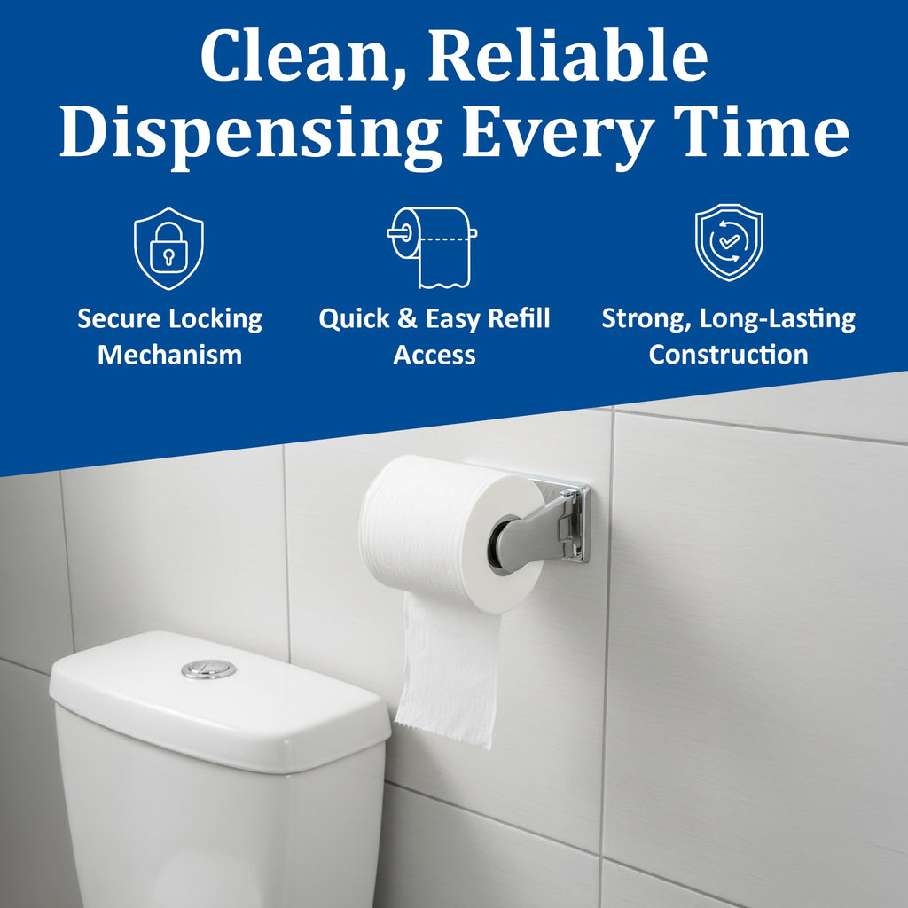 San Jamar SANR200XC Locking Toilet Tissue Dispenser, Plastic, 1 Count