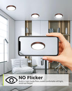 hepside 2Pack Dimmable Flush Mount Ceiling Light Fixture Oil Rubbed Bronze, 3000/4000/6500K Ceiling Lamp, 7.5INCH 15W 1500LM Low Profile Light for Bedroom, Kitchen, Bathroom, Hallway