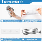 EILKBLA 15 Pack Shower Caddy Adhesive Replacement - Strong No Drilling