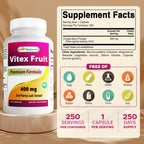 Best Naturals Vitex Chasteberry 400 mg 250 Capsules (Pack of 3)