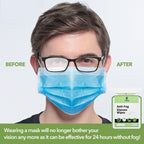250 Count Anti Fog Lens Wipes for Eyeglasses, Pre-Moistened Individual Wrapped Glasses Wipe Lens Cleaner, with a Carrying Box, Defogging Screen Wipes for Eyeglasses, Sunglass, Goggles, Camera Lens