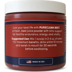 PureClean Organic Beet Juice Powder - Nitric Oxide Supplement - 100% USA Grown Beets - Organic Beet Root Powder 30 Servings, 300g (2 Jars 60 Servings)