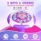 VROGTIK Sit and Spin Toys for Girls, 360° Spinning Seat with LED Lights and Music Christmas Birthday Gift Girl Sensory Toys
