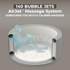 Coleman SaluSpa Atlantis AirJet Inflatable Hot Tub, 4 to 6 Person Square Portable Outdoor Spa with 140 Air Jets, App Control and EnergySense Insulated Cover, 71" x 28"