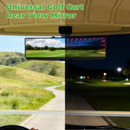 10L0L Golf Cart Mirror Rear View Extra Wide 180 Degree Panoramic for Yamaha EZGO Club Car and Others (With Light Bead)