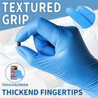 FINITEX Blue Disposable Nitrile Exam Gloves - 200 PCS/BOX 3.5mil Rubber Powder-Free Latex-Free Medical Examination Home Cleaning Food Gloves, LARGE