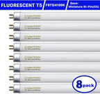 Konideke 8 Pack F8T5/CW Fluorescent Bulbs, T5 12 inch 8 Watts Under Cabinet Light Bulb Cool White, G5 Mini Bi 420 Lumen