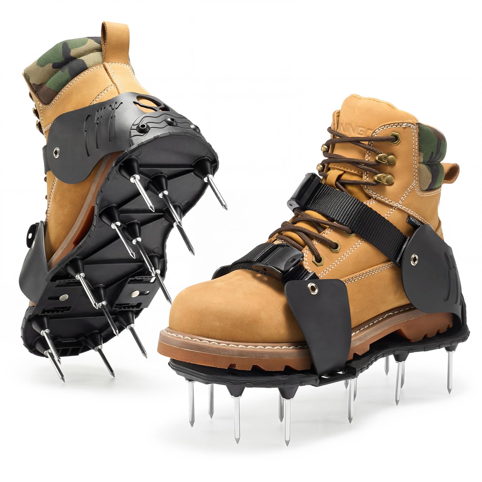 NINGO Pre-Assembled Lawn Aerator Shoes, Aerator Lawn Tool Men's Sizes 8-14