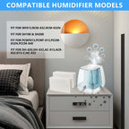 8 Pack Wf813 Eqwf813 Humidifier Filters Compatible with Equate Eqwf813 Eq-2119-Ul Relion RCM-832 RCM-832N ProCare PCCM-832N Cool Mist Humidifier Replacement Filter, White