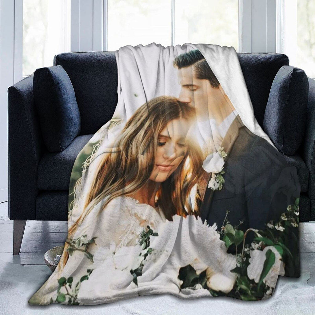 QETXVI Custom Blanket with Photos, USA Made 50"x 60"