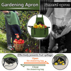 Tintsabo Gardening Apron, Harvest Apron Gardening Gifts for Men Gardening Apron with Pockets for Women, Green