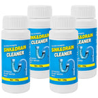 Drain Cleaner Sink Clog Remover: Powerful Foam Powder Unclogger for Kitchen and Bathroom Pipes - Fast Hair Cleaning Solution for Shower Drains (4 Pack)