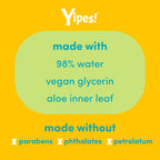 Yipes! Kids Face and Hand Wipes | Compostable Wet Wipes for Sensitive Skin | Individually Wrapped | Classroom Must Haves | Travel Essentials | For Backpacks, Lunchboxes, Classroom Supplies | 4 pack