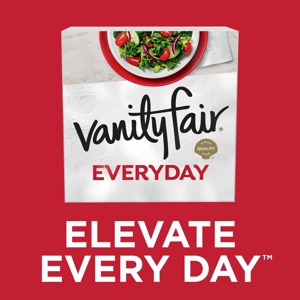 Vanity Fair Everyday Paper Napkins, 400 Count, Disposable Napkins Made Soft And Smooth For Everyday Meals