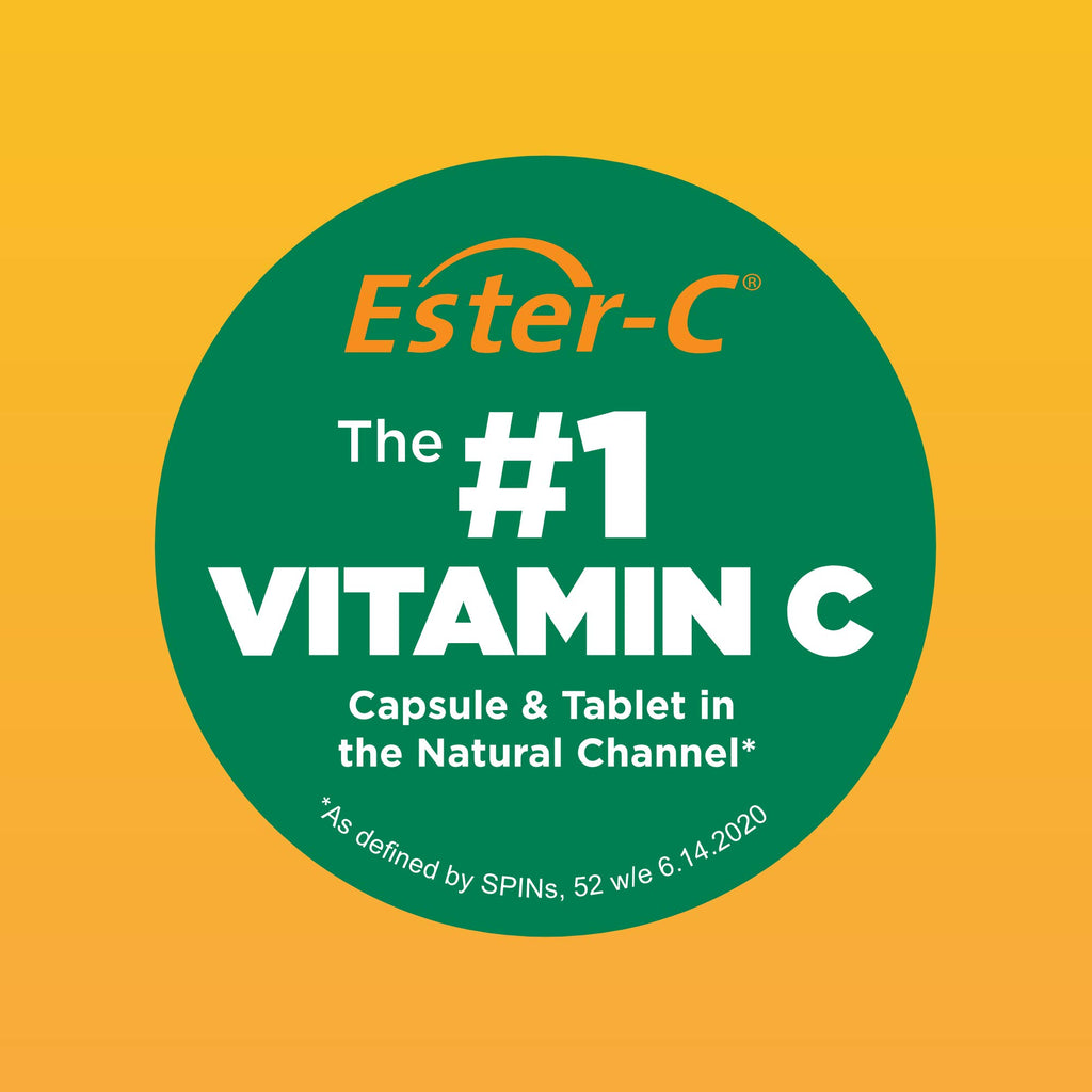American Health Ester-C 1000 mg with Bioflavonoids Capsules 24Hour Immune Support Gentle on Stomach NonAcidic Vitamin C NonGMO Gluten-Free Servings, Citrus, 105 Count