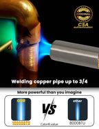 RTTOOA Propane Torch Head, GJ-8000pro High Intensity Torch Head, Trigger Start Gas Torch Kit for Propane, Pencil Flame Welding Torch Fuel by Mapp/Map/Propane, Soldering, Cooking（CSA Certified)