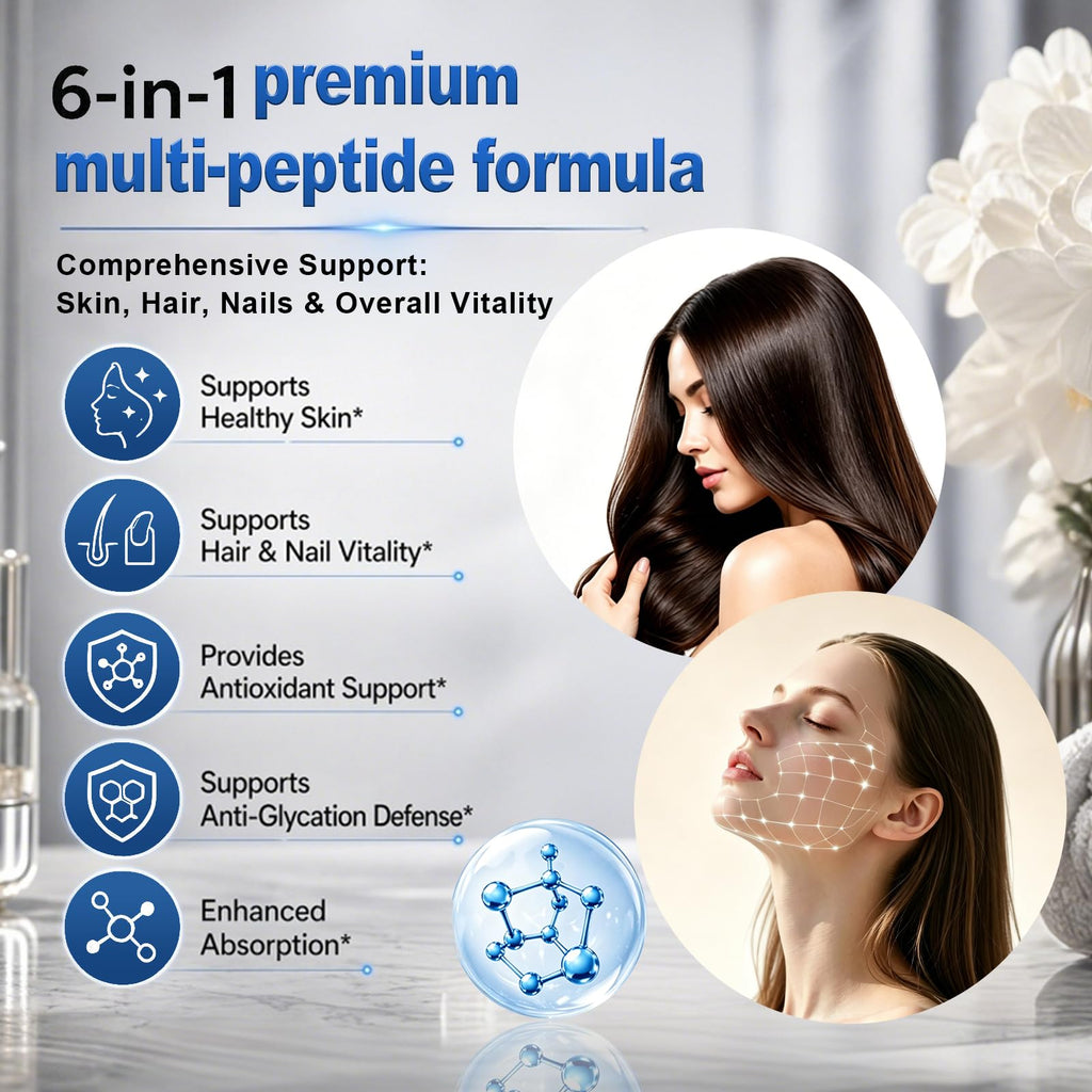 klieop 6-in-1 Complex, for Skin & Hair, Easy to Absorb – 60 Capsules 2-Pack