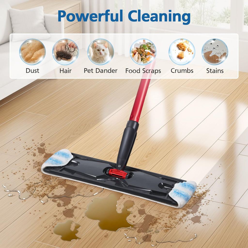 6 Pack H2prO Mop Pads Compatible with O Ceda H2PrO Flat Mop System, 100% Microfiber Mop Head Replacements, Washable and Reusable for H2prO Mop Refills, White