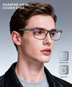 ANYLUV Blue Light Glasses Men/Women, Working Blue Light Blocking Glasses, Relieve Eyestrain-Carbon fiber Black
