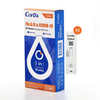 CorDx Flu A/B & COVID-19, At Home 3-in-1 Rapid Test Kit, 2 Tests