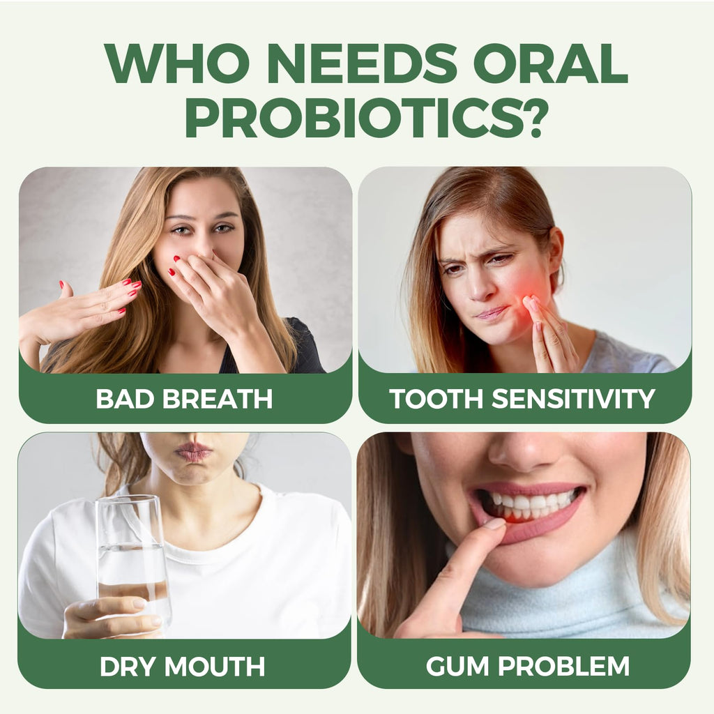 MORANDEE Oral Probiotics Supplement for Fresh Breath, Teeth and Gums Health, Strawberry Flavor, 60 Count (1)