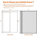 wohomzy Magnetic Screen Door Fits Door Size 68" x 80", Screen Size 70" x 81", Reversible Left Right Side Opening,Top Middle Anti-Tearing Mesh Net Curtain with Magnet,Black
