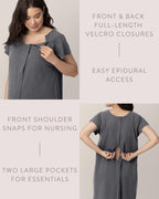 Kindred Bravely Universal Labor and Delivery Gown for Birthing and Nursing
