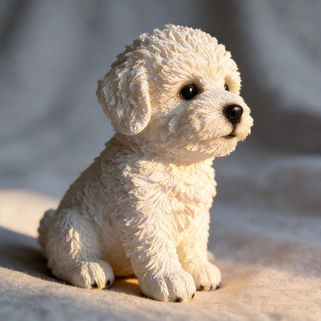 Outdoor Dog Statue Resin Figurine Garden Ornament-This Charming Dog Statue Brings a Warm, Lifelike Presence to Any Outdoor Space. Designed with a Gentle Sitting Pose, It Blends Naturally with Gardens
