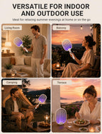 WOCVRYY Electric Fly Swatter 4000V Bug Zapper Racket with 1800mAh Rechargeable Battery 5-Layer Safety Mesh Dual Modes 180° Foldable Ideal for Indoor or Outdoor Use (White)