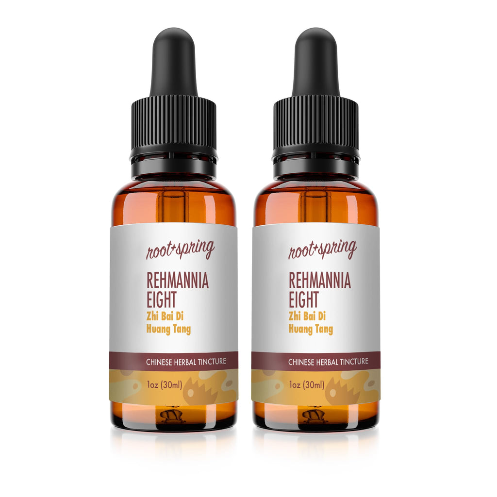 root + spring Rehmannia Eight - Zhi Bai Di Huang Tang - Herbal Tincture (Liquid Extract) - Zhi Bai Di Huang Wan Concentrate with Dropper - Natural TCM Herb Blend Supplement 1 oz (Pack of 2)