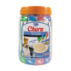 INABA Churu Cat Treats, Lickable, Squeezable Creamy Purée Cat Treat with Green Tea Extract & Taurine, 0.5 Ounces Each Tube, 50 Tubes, Tuna Variety